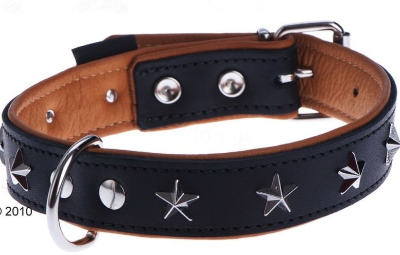 Collar de cuero Heim Stars para perros