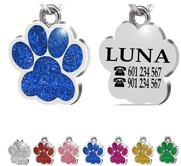 Placa Chapa de identificación Personalizada para Collar Perro