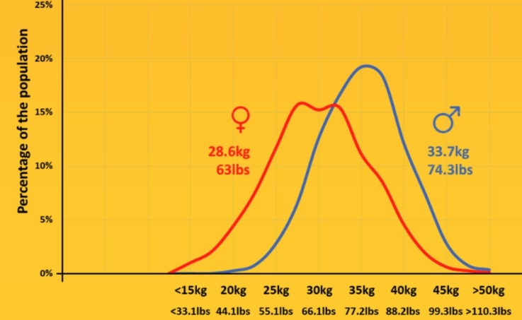 Tablas de peso del labrador 
